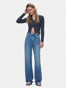 LTB Dżinsy "Danica L" - Comfort fit - w kolorze niebieskim rozmiar: W27/L34. Niebieskie jeansy LTB, z aplikacjami, z podwyższonym stanem. Za 149,31 zł.