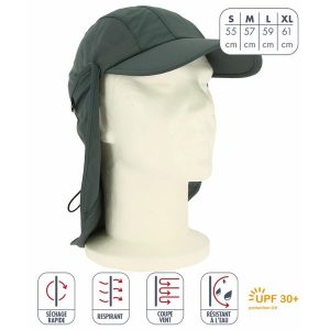 Czapka przeciwsłoneczna UV Élémenterre Albatros. Brązowe czapki Elementerre, bez wzorów, sportowe. Za 138,00 zł.