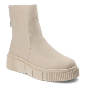 Beżowe Botki Cambell Stylowe Obuwie Damskie Na Platformie. Brązowe botki Cambell, bez wzorów, ze skóry, bez obcasa, na platformie, bez zapięcia. Za 259,00 zł.