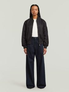 G-Star Dżinsy - Loose fit - w kolorze granatowym rozmiar: W26/L30. Niebieskie jeansy G-Star, z aplikacjami, ze skóry, z podwyższonym stanem. Za 274,95 zł.