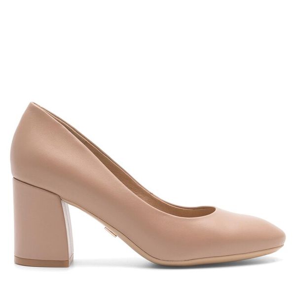 Czółenka GINO ROSSI. Brązowe czółenka Gino Rossi, bez wzorów, bez obcasa, bez zapięcia. Za 239,99 zł.