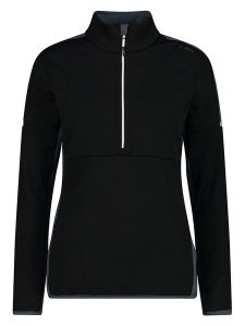 CMP Bluza polarowa w kolorze czarnym rozmiar: 38. Czarne bluzy CMP, bez wzorów, z materiału, bez kaptura. Za 101,46 zł.