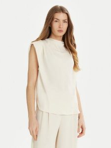 Marella Bluzka Armanda 2513161023 Écru Regular Fit. Bluzki Marella, bez wzorów, z syntetyku, bez kołnierzyka, bez ramiączek. Za 399,99 zł.