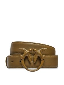 Pinko Pasek Damski Lover Berry H3 Belt AI 24-25 PLT01 100125 A1K2 Khaki. Brązowe paski Pinko, bez wzorów, ze skóry. Za 299,99 zł.