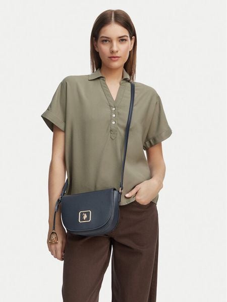 U.S. Polo Assn. Torebka BEUXT8791WVP Granatowy. Niebieskie listonoszki U.S. Polo Assn., bez wzorów, ze skóry, bez dodatków. Za 114,99 zł.