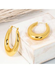 LA CHIQUITA Pozłacane kolczyki-kreole rozmiar: onesize. Żółte kolczyki LA CHIQUITA, pozłacane. Za 100,75 zł.