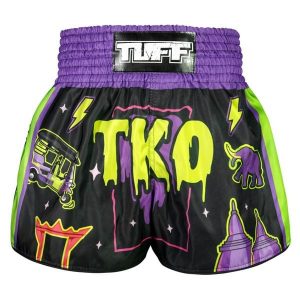 Spodenki treningowe TUFF The TKO Night. Czarne szorty TUFF, bez wzorów, sportowe. Za 149,00 zł.