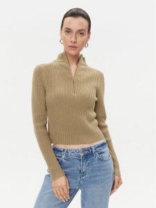 MICHAEL Michael Kors Sweter MF360P26V1 Brązowy Regular Fit. Brązowe swetry klasyczne MICHAEL Michael Kors, l, z wełny, bez kołnierzyka. Za 519,99 zł.