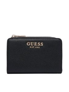 Guess Portfel Laurel SWBG74 59156 Czarny. Czarne portfele Guess, z aplikacjami, ze skóry. Za 264,99 zł.