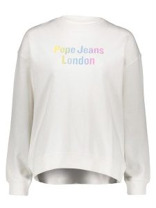 Pepe Jeans Bluza w kolorze białym rozmiar: XL. Białe bluzy Pepe Jeans, xl, bez wzorów, z jeansu, bez kaptura. Za 149,31 zł.
