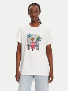 Liu Jo T-Shirt WA5260 JS003 Biały Regular Fit. Białe t-shirty Liu Jo, m, bez wzorów, z bawełny, bez kołnierzyka, bez ramiączek. Za 179,99 zł.