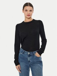 MICHAEL Michael Kors Sweter MS460XH4VR Czarny Regular Fit. Czarne swetry klasyczne MICHAEL Michael Kors, m, z wełny, bez kołnierzyka. Za 439,99 zł.