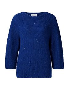 Rich & Royal Sweter w kolorze granatowym rozmiar: L. Niebieskie swetry oversize Rich & Royal, l, bez wzorów, z wełny, bez ramiączek. Za 265,95 zł.