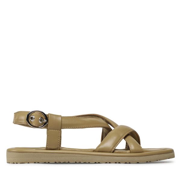 Sandały Jenny Fairy. Zielone sandały Jenny Fairy, bez wzorów, bez obcasa, na płaskiej podeszwie, bez zapięcia. Za 119,99 zł.