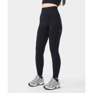 Legginsy bezszwowe dla kobiet na siłownię Carpatree Dopamine Buzz. Czarne legginsy Carpatree, bez wzorów. W wyprzedaży za 169,99 zł.