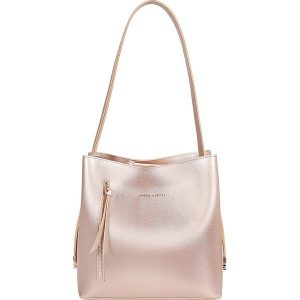 Torebka w kolorze różowym - 25 x 26 x 15 cm. Czerwone torebki klasyczne marki Laura Ashley, bez wzorów, z materiału. W wyprzedaży za 150,95 zł.