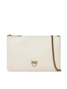 PINKO Torebka Flat Classic PE 23 PCPL 100455 A0F1 Écru. Torebki klasyczne Pinko, bez wzorów, ze skóry, bez dodatków. Za 499,99 zł.