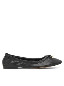 Nine West Baleriny WFA2617-1 Czarny. Czarne balerinki Nine West, bez wzorów, ze skóry, bez obcasa, bez zapięcia. Za 159,99 zł.