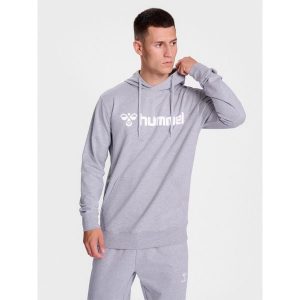 Bluza z kapturem Hummel Go 2.0 Logo. Szare bluzy Hummel, bez wzorów, z materiału, z kapturem. Za 225,85 zł.
