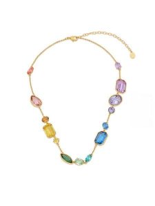 Swarovski Naszyjnik Gema 5741584 Złoty. Żółte naszyjniki Swarovski, metalowe. Za 969,99 zł.