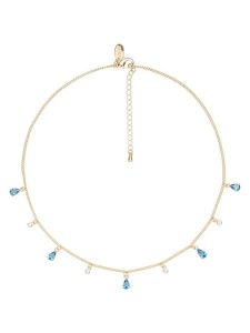 U.S. Polo Assn. Pozłacany naszyjnik z kamieniami ozdobnymi - dł. 36 cm rozmiar: onesize. Niebieskie naszyjniki U.S. Polo Assn., metalowe. Za 69,99 zł.