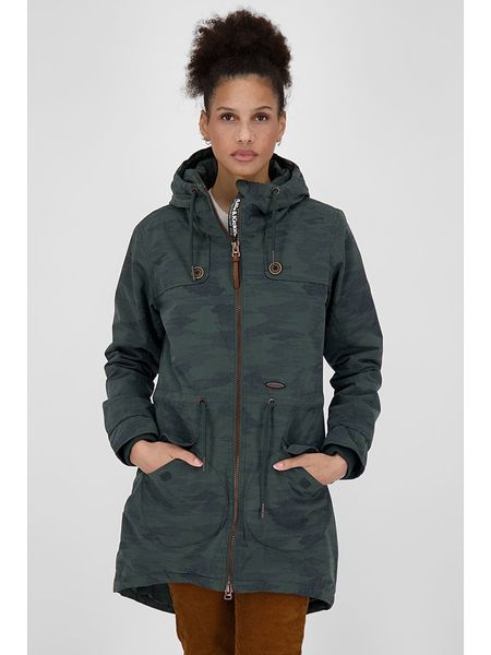 Alife and kickin kurtka zimowa "CharlotteAK" w kolorze khaki rozmiar: M. Brązowe kurtki Alife and Kickin, na zimę, m, z aplikacjami, z puchu, bez kaptura. Za 316,99 zł.