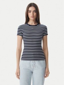 Tommy Jeans T-Shirt DW0DW17383 Granatowy Regular Fit. Niebieskie t-shirty Tommy Jeans, s, bez wzorów, z bawełny, bez kołnierzyka, bez ramiączek. Za 149,99 zł.