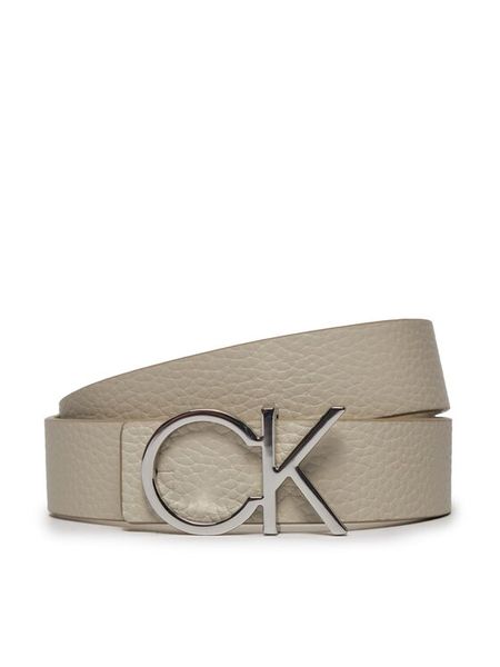 Calvin Klein Pasek Damski K60K611904 Beżowy. Brązowe paski Calvin Klein, bez wzorów, ze skóry. Za 139,99 zł.