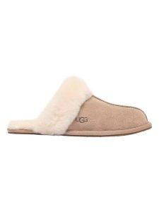 UGG Skórzane kapcie "Scuffette II" w kolorze beżowym rozmiar: 36. Brązowe kapcie Ugg, bez wzorów, ze skóry. Za 278,45 zł.