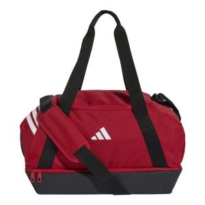 Torba Duffle z dolną kieszenią adidas Tiro. Białe torby podróżne i sportowe ADIDAS, bez wzorów, z materiału. Za 170,60 zł.