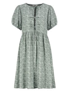 Sublevel Sukienka w kolorze zielono-białym rozmiar: XL. Zielone sukienki Sublevel, xl, bez wzorów, z wiskozy, bez kołnierzyka, bez ramiączek, midi. Za 104,99 zł.