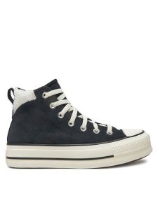 Converse Trampki Chuck Taylor All Star Puff Lift A09377C Czarny. Czarne trampki Converse, bez wzorów, ze skóry, bez zapięcia. Za 309,99 zł.
