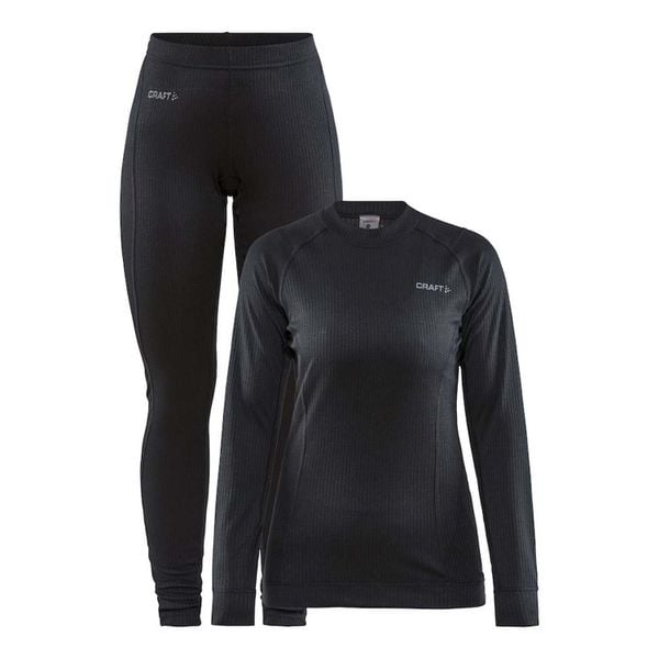 Zestaw dla kobiet Craft Core Dry Baselayer Set. Czarne komplety bielizny Craft, bez wzorów. Za 287,50 zł.