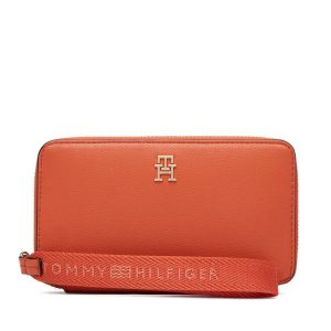 Portfel Tommy Hilfiger. Brązowe portfele TOMMY HILFIGER, bez wzorów. Za 269,99 zł.