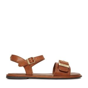 Sandały U.S. Polo Assn. Brązowe sandały U.S. Polo Assn., bez wzorów, bez obcasa, na płaskiej podeszwie, bez zapięcia. Za 299,99 zł.