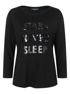 More & More Koszulka w kolorze czarnym rozmiar: 36. Czarne bluzki More & More, bez wzorów, bez kołnierzyka, bez ramiączek. Za 82,83 zł.