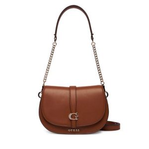 Torebka Guess. Brązowe torebki klasyczne Guess, z aplikacjami, bez dodatków. Za 589,99 zł.