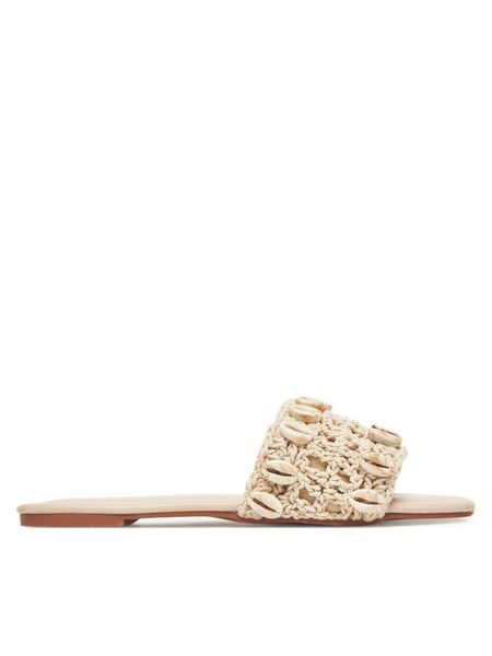 DeeZee Klapki YD2303-1 Beżowy. Brązowe klapki DeeZee, bez wzorów, z materiału, bez obcasa. Za 119,99 zł.