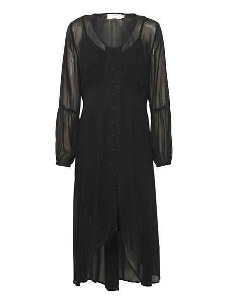 Cream Sukienka w kolorze czarnym rozmiar: 42. Czarne sukienki Cream, na co dzień, bez wzorów, z asymetrycznym kołnierzem, bez ramiączek, midi, asymetryczne. Za 135,81 zł.