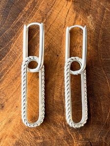 Eclat d'Argent Srebrne kolczyki rozmiar: onesize. Szare kolczyki Eclat d'Argent, srebrne. Za 267,92 zł.