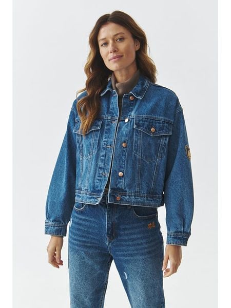 TATUUM Kurtka dżinsowa "Bernali" w kolorze niebieskim rozmiar: 42. Niebieskie kurtki Tatuum, bez wzorów, bez kaptura. Za 270,39 zł.