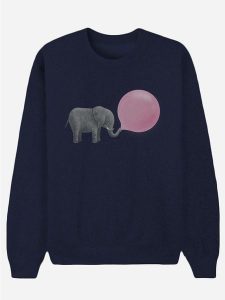 WOOOP Bluza "Jumbo Bubble Gum" w kolorze granatowym rozmiar: L. Niebieskie bluzy Wooop, l, bez wzorów, z bawełny, bez kaptura. Za 100,99 zł.