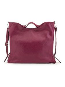 ORE10 Skórzana torebka "Molin" w kolorze fioletowym - 39 x 33 x 13 cm rozmiar: onesize. Różowe torebki klasyczne ORE10, bez wzorów, z materiału, przez ramię, bez dodatków. Za 334,60 zł.