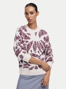 Desigual Sweter Kamloops 24WWJF57 Écru Loose Fit. Swetry klasyczne Desigual, l, z syntetyku, bez kołnierzyka. Za 349,99 zł.