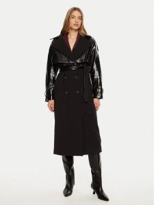 ACCESS FASHION Płaszcz przejściowy 44-9003-504 Czarny Regular Fit. Czarne płaszcze ACCESS FASHION, l, bez wzorów, z syntetyku, bez kaptura. Za 819,99 zł.