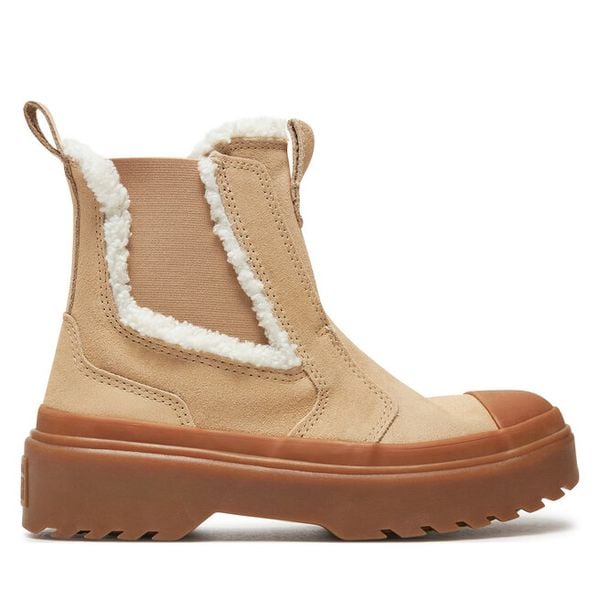 Sztyblety Converse. Brązowe botki Converse, bez wzorów, bez obcasa, na płaskiej podeszwie, bez zapięcia. Za 249,99 zł.