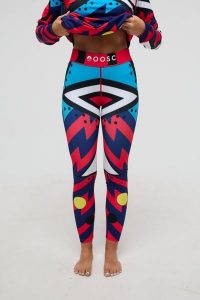 Legginsy termoaktywne damskie Fresh Prince. Niebieskie legginsy OOSC, bez wzorów, z materiału, długie. Za 269,99 zł.