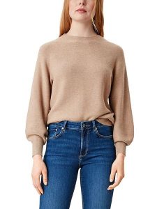 S.Oliver Sweter w kolorze jasnobrązowym rozmiar: 42. Brązowe swetry oversize s.Oliver, s, bez wzorów, ze splotem, bez ramiączek. Za 79,40 zł.