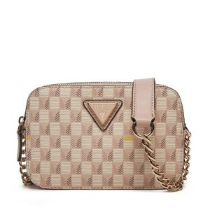 Torebka Guess. Czerwone listonoszki Guess, z aplikacjami, bez dodatków. Za 339,99 zł.