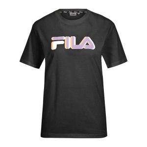 Koszulka damska FILA Londrina. Czarne bluzki Fila, xs, bez wzorów, casualowe, bez kołnierzyka, bez ramiączek. Za 85,99 zł.